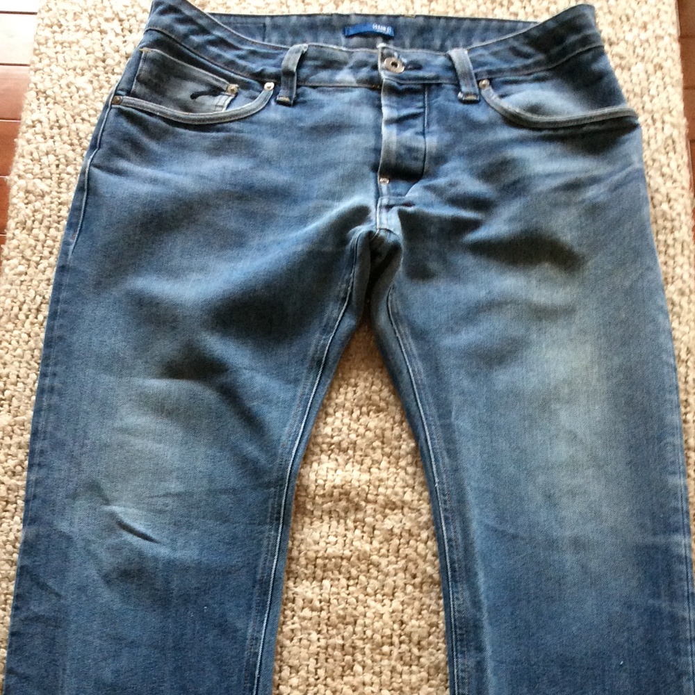 Men’s GS Raw Attacc Low Straight 5204 Jeans | Hemmed | Size 33 | Medium wash